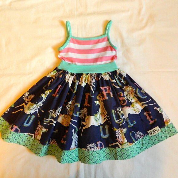 Girls size 4T Carousel Horse Dress K Pea - Picture 1 of 5